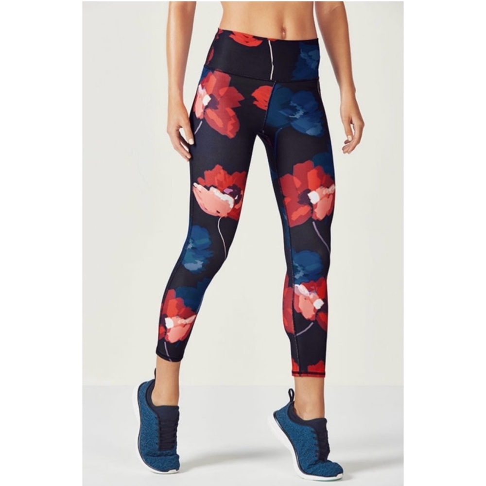 Define PowerHold High-Waisted 7/8 Legging- Painted Poppy Print